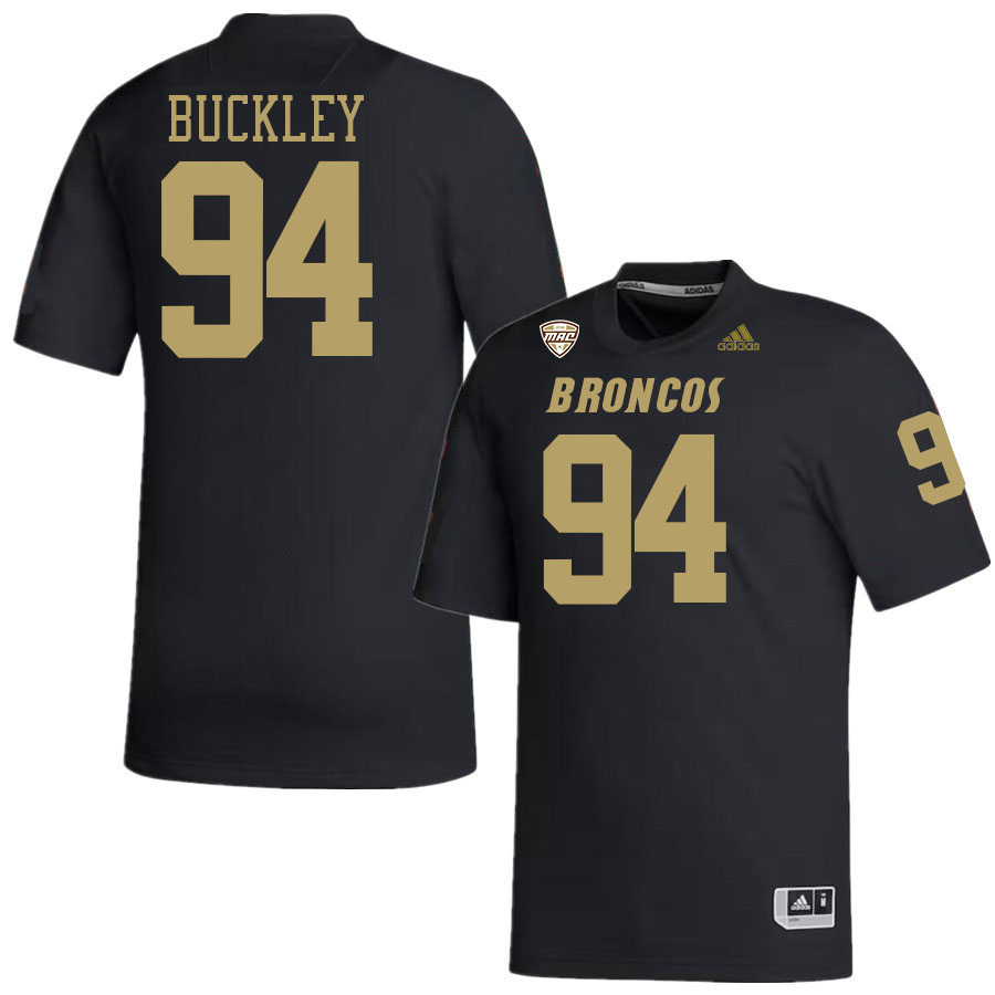 #94 Jordan Buckley Western Michigan Broncos College Football Jerseys Stitched-Black